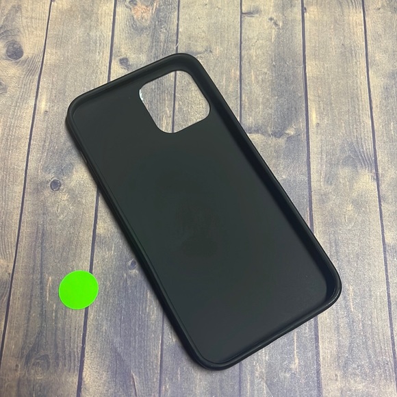 5for$10 Matte Black iPhone 12 Floral Phone Case Colored Flowers Spring Nuts - Picture 3 of 3